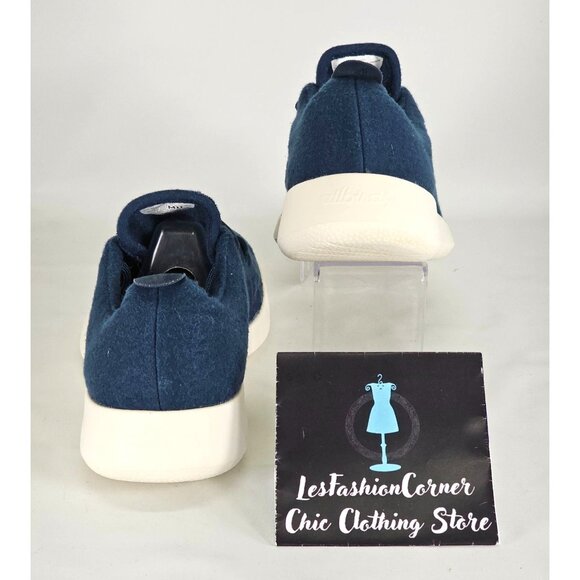 Allbirds Men’s Wool Runners in Tuke Midnight Blue White Cream Soles Size 11 301 - Picture 9 of 16